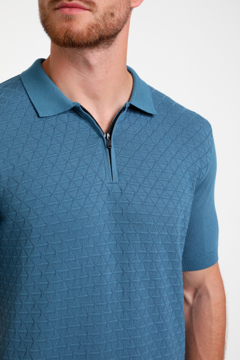 Gabbiano blauwe heren polo