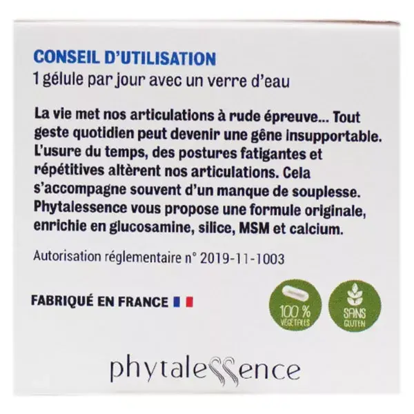 Phytalessence Glucosamina Cálcio Sílica 30 cápsulas