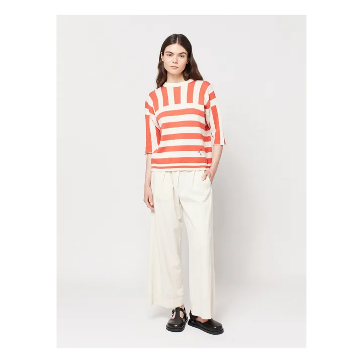 Bobo Choses Pantalon Large à Pinces - Collection Femme  | Ecru