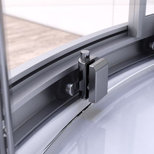 Modera - AK1209-320101 - Douchecabine - 120x90 cm - Wit Glas - Schuifdeur Offset