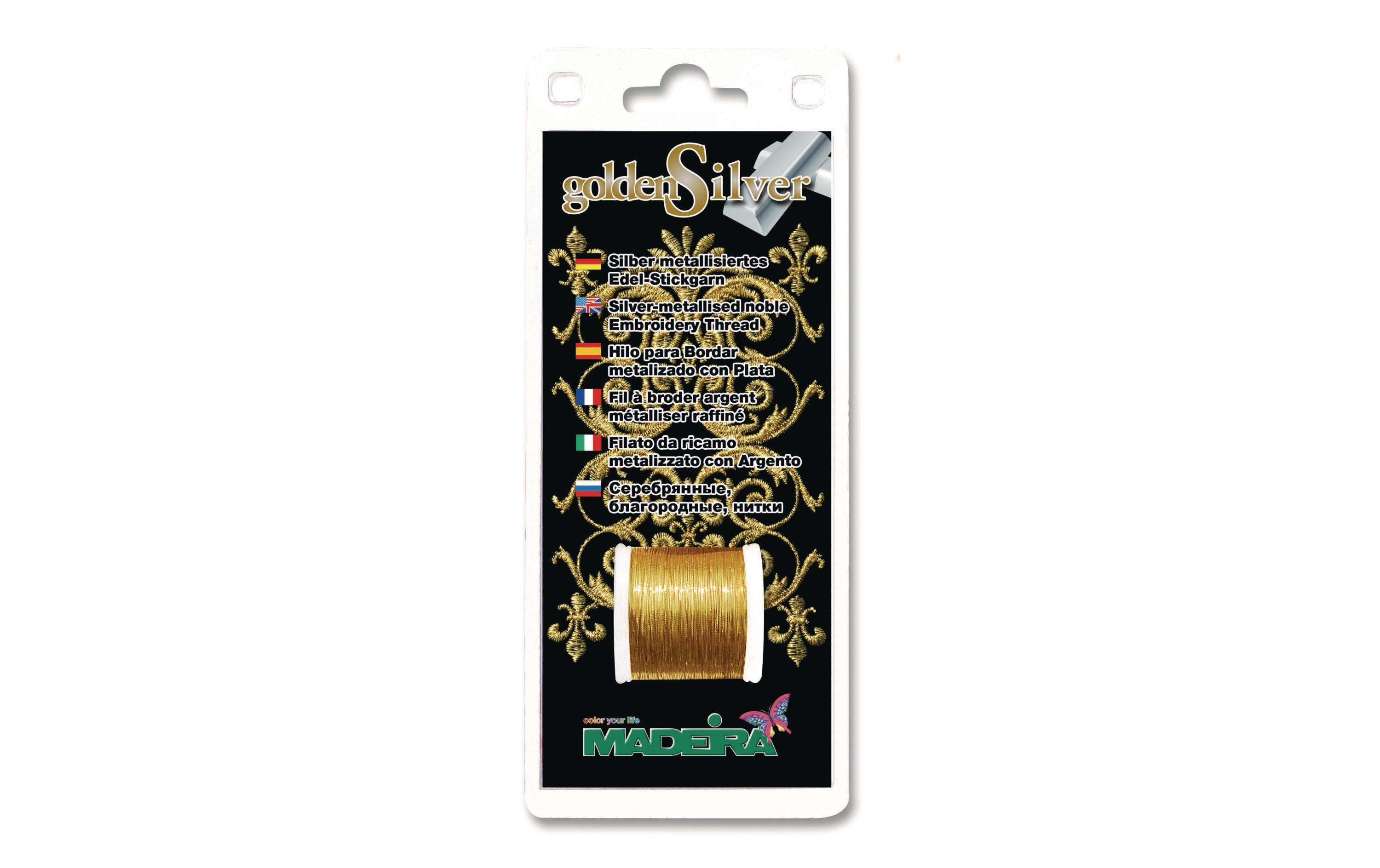 Spezialgarn GoldenSilver GoldSilber metallisiertes Edel-Stickgarn