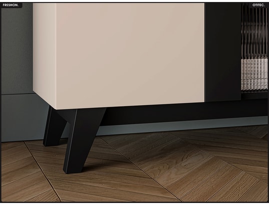 OTITEC - Armoire vitrine - l.95 x h.155 x p.40 cm - freshon
