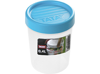 CAIXA HERMÉTICA COM TAMPA ROSCA TATAY AZUL 0.4L