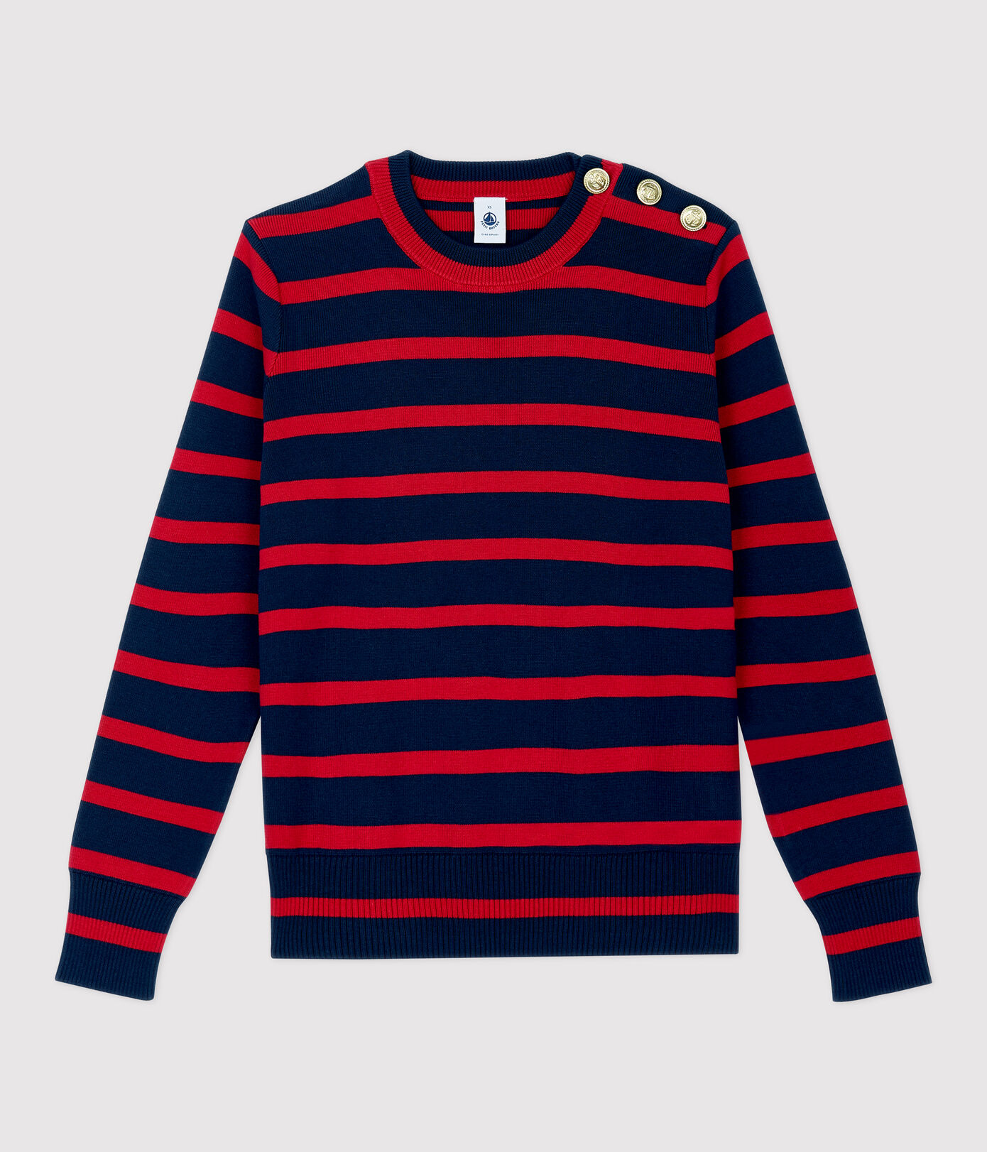 Pull marin en coton Femme
