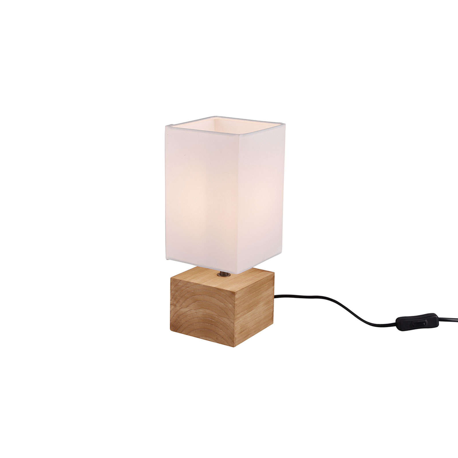 Tischleuchte - weiß - Holz - 30 cm