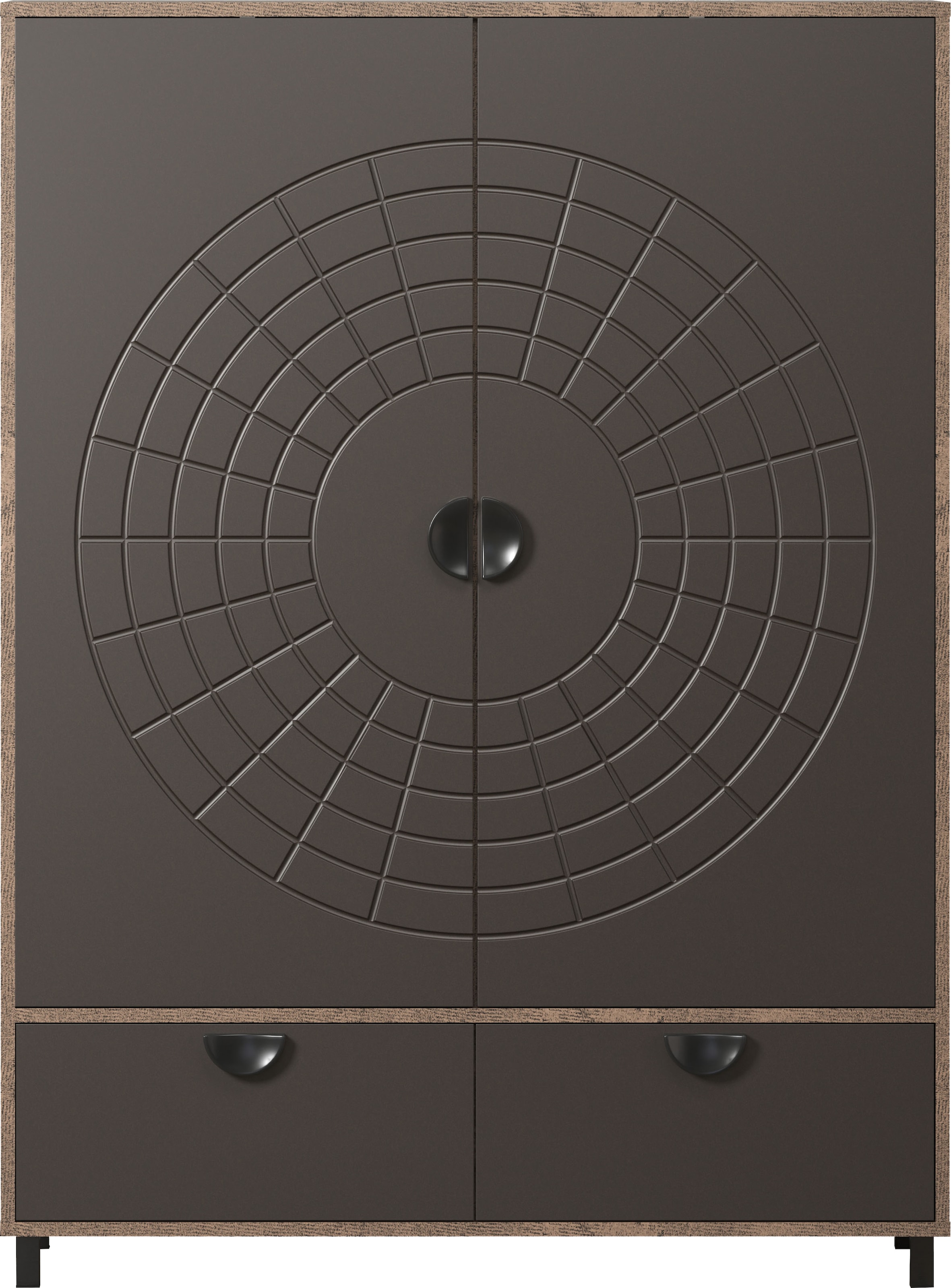 INOSIGN Highboard »Fusion« 1 Stk. tlg. Stauraumschrank mit besonderem Kreismuster - (B/T/H) 120/42/163 cm