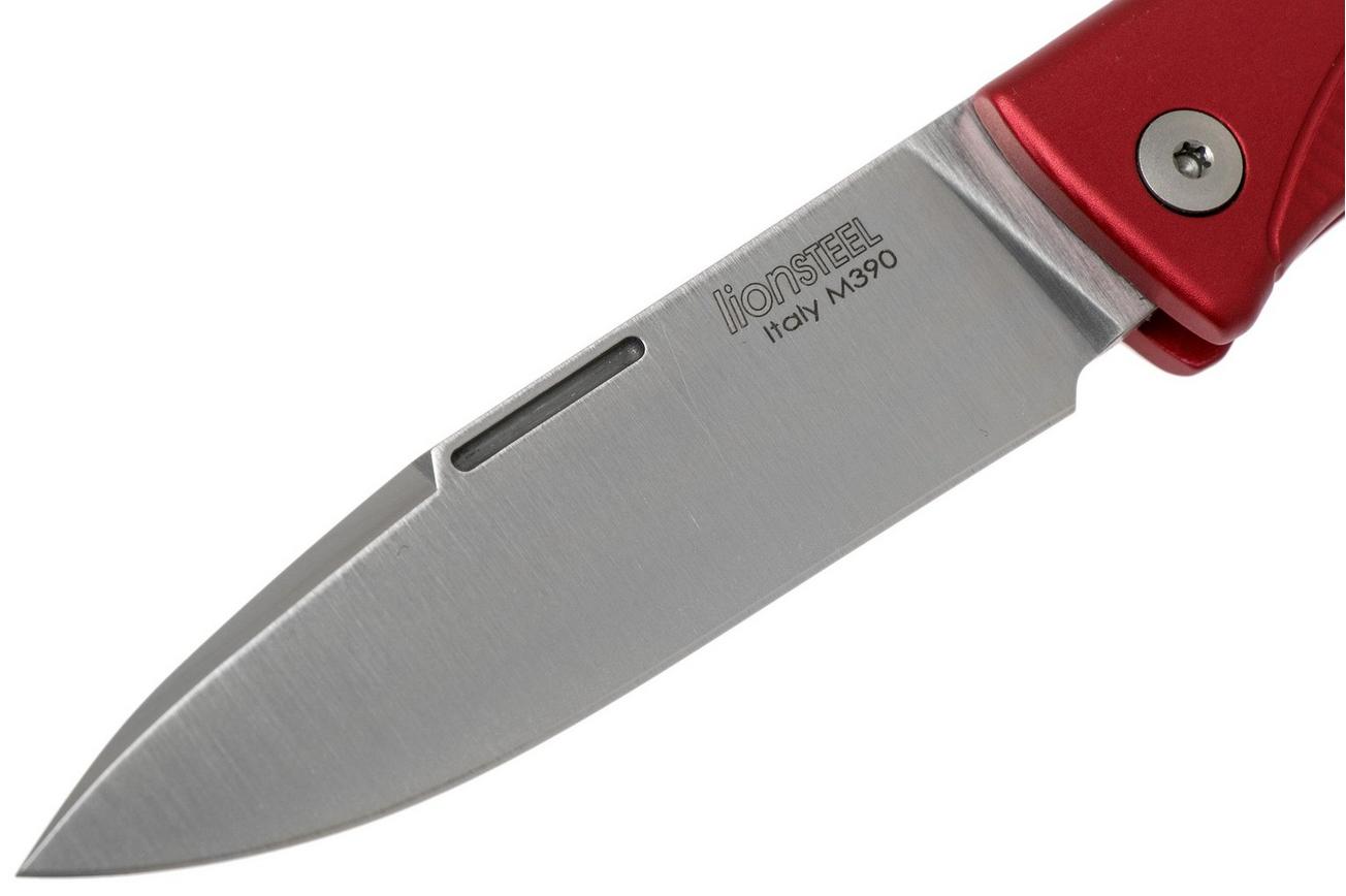LionSteel Thrill red aluminum integral slipjoint zakmes