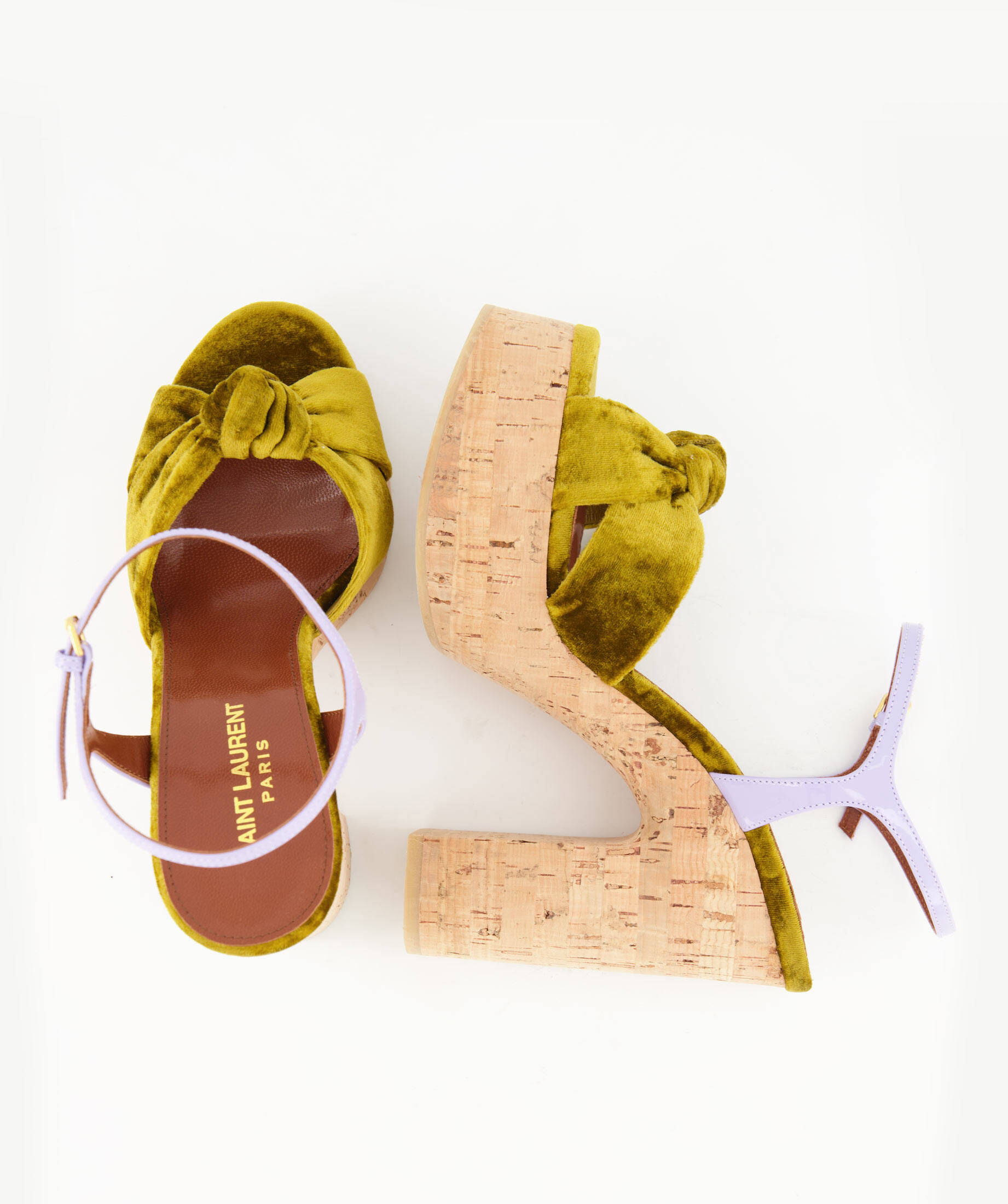 Saint Laurent| Damen Plateausandalen BIANCA 85