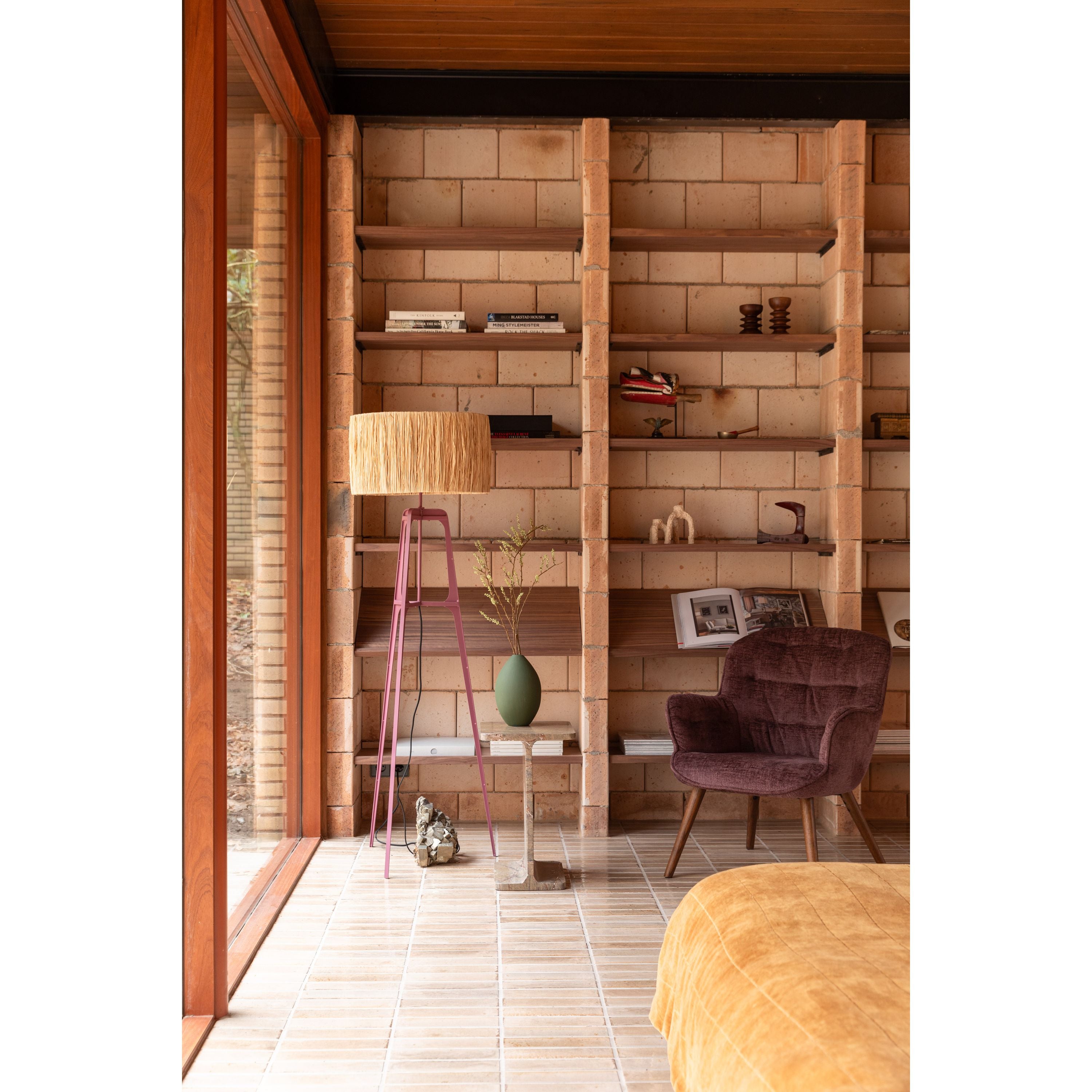 Dutchbone Afra Vloerlamp| Staande lamp Paars