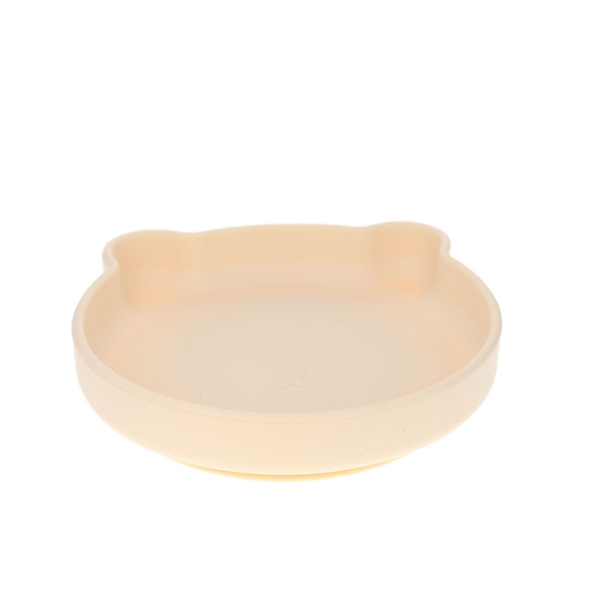 Assiette à compartiments en silicone vert et moutarde Pause goûter