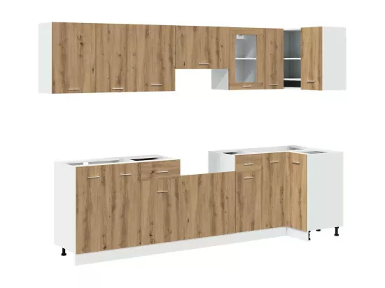 Ensemble d'armoires de cuisine 11 pcs chêne artisanal