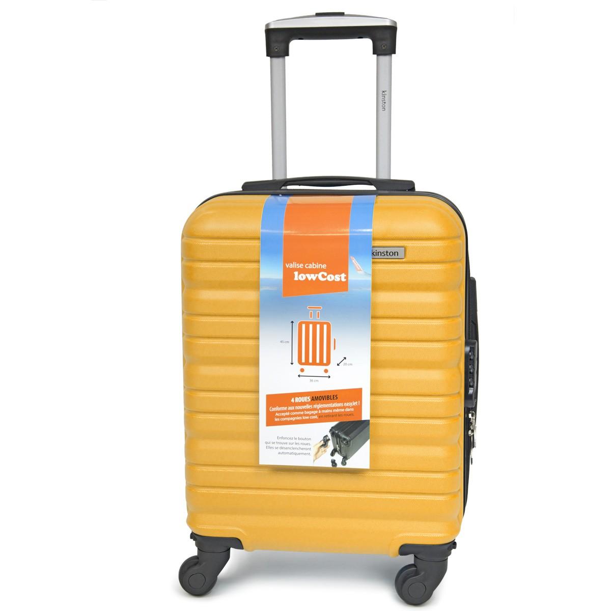 VALISE CABINE KINSTON JAUNE 50X36X20CM