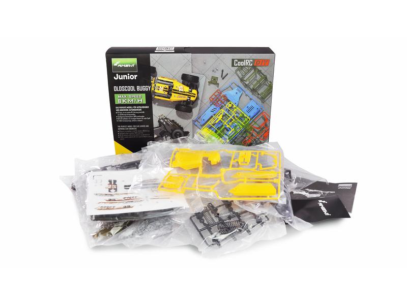 Amewi Buggy CoolRC DIY Oldscool 2WD Bausatz, 1:18 Kleiner RC Buggy zum selber zusammenbauen