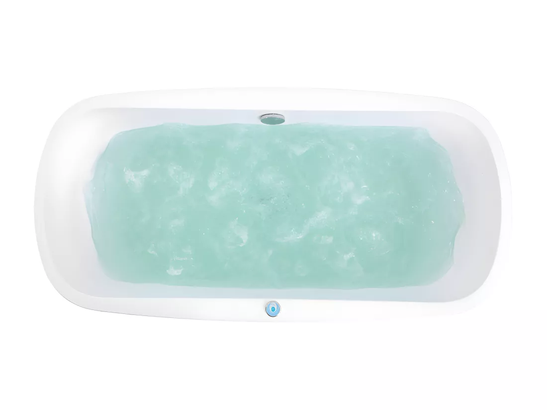 Baignoire balnéo à leds SIRGAO - 1 place - 155L - 150*75 cm - Blanche