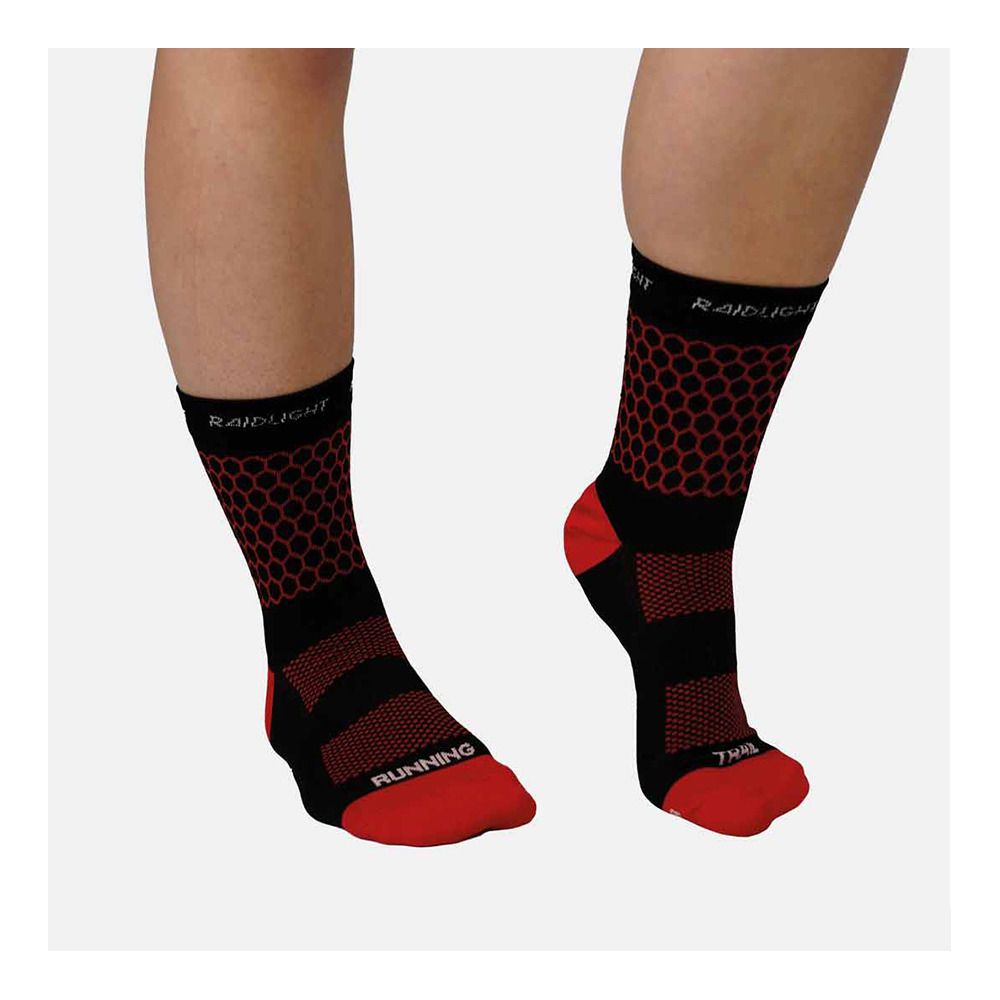 Raidlight HIGH - Chaussettes black/orange