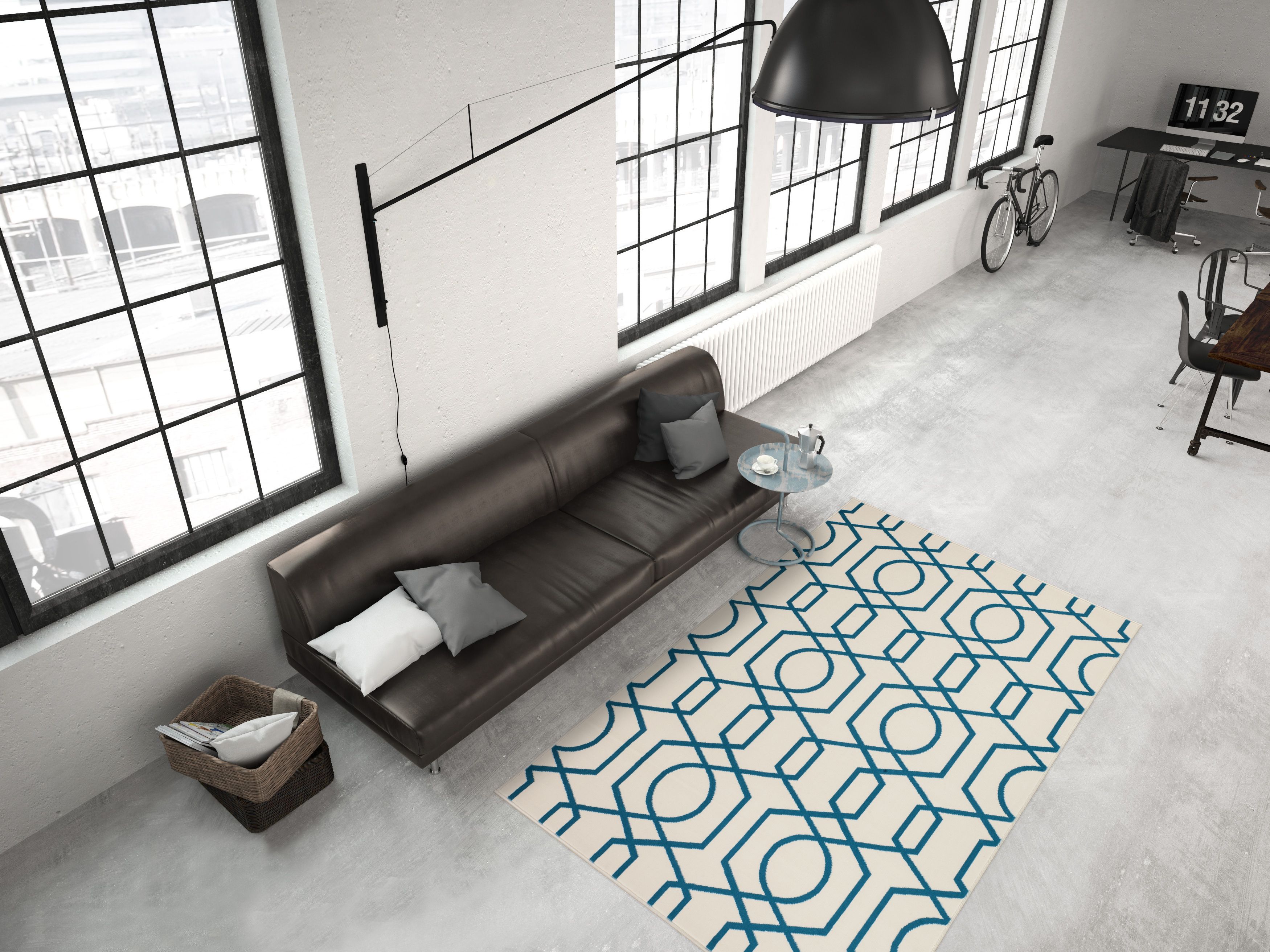 Vloerkleed 400 Ivoor Turquoise Now!