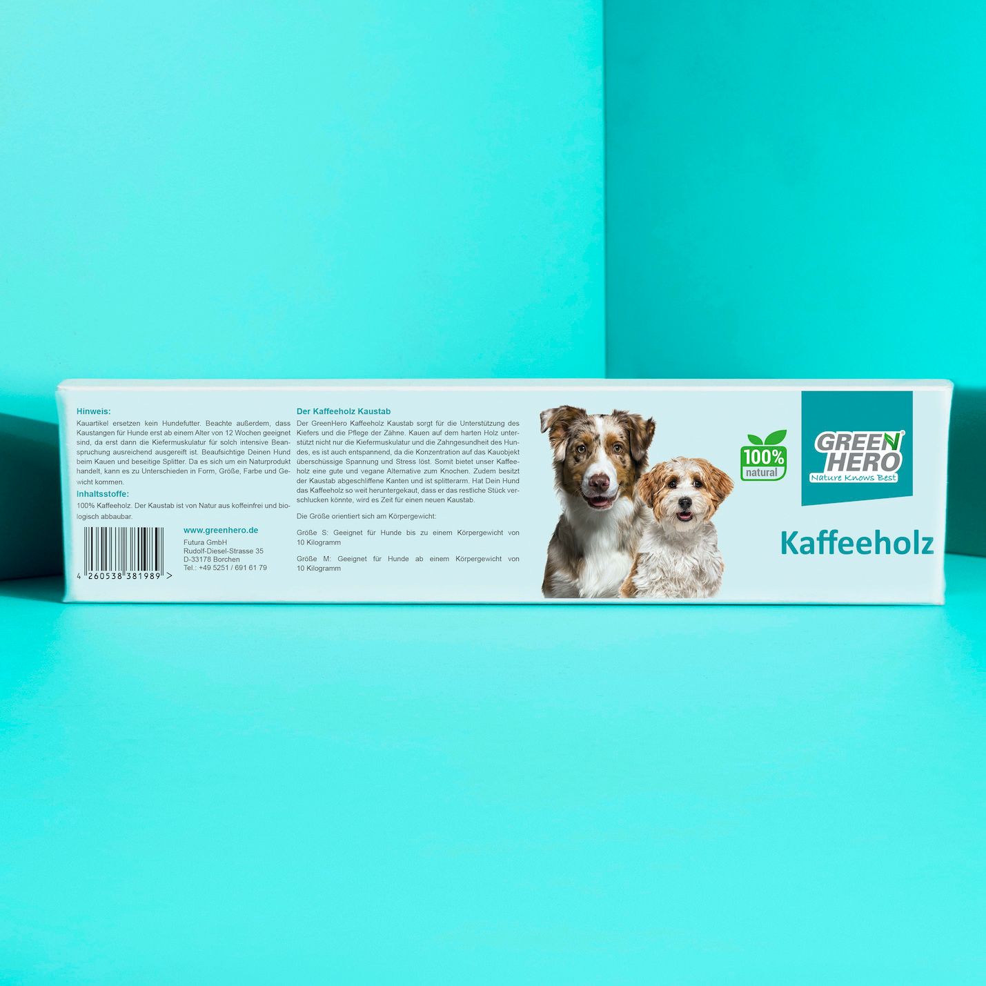 Kaffeeholz Kaustange M | Kauspaß für mittlere bis große Hunde