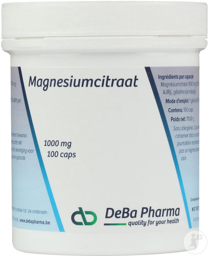 Deba Citrate De Magnésium 1000mg Capsules 100