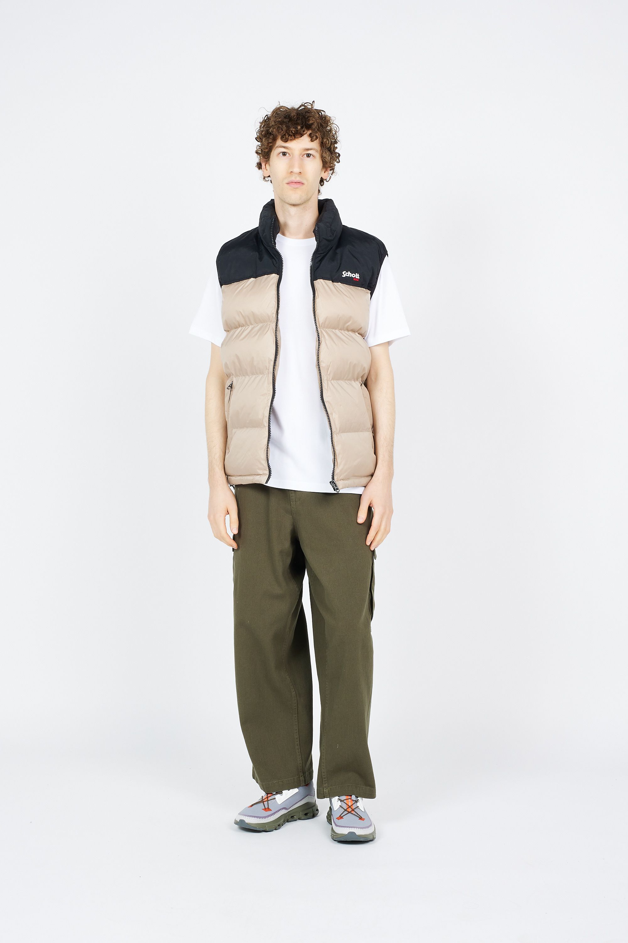 SCHOTT Doudoune sans manches UTAHV Beige
