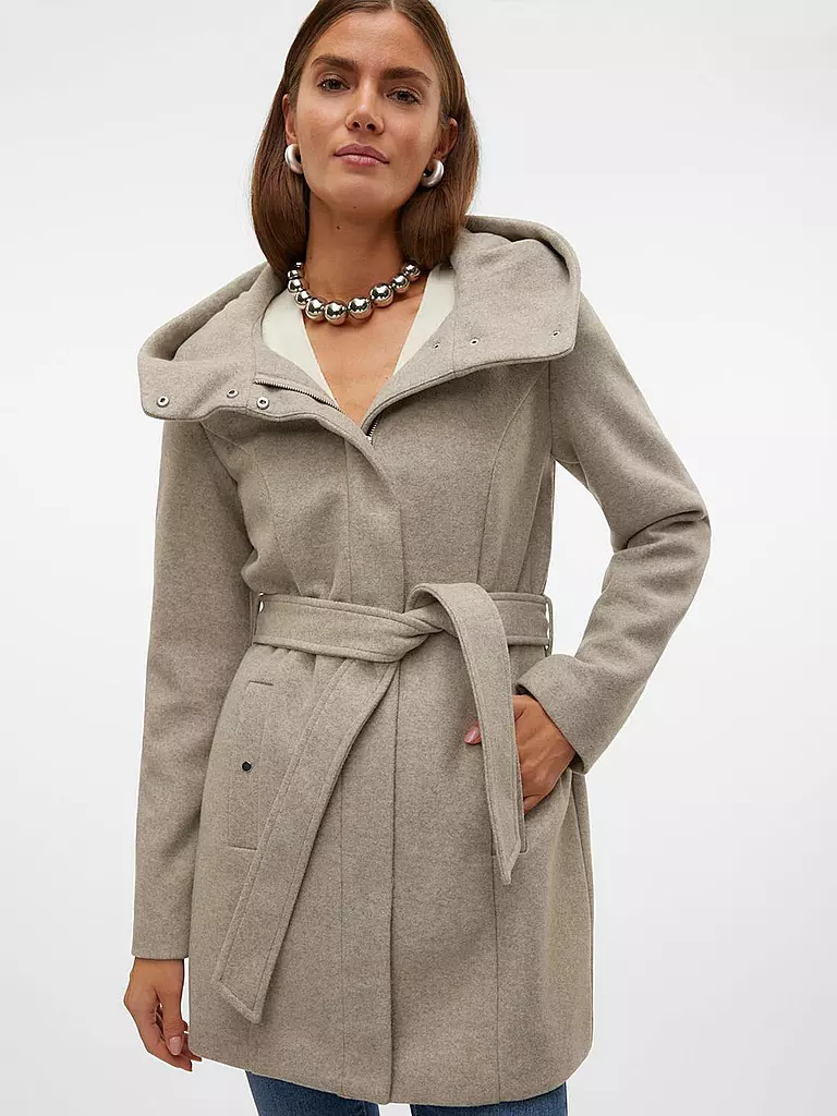 VERO MODA Wollmantel VMPOPLIVA  beige