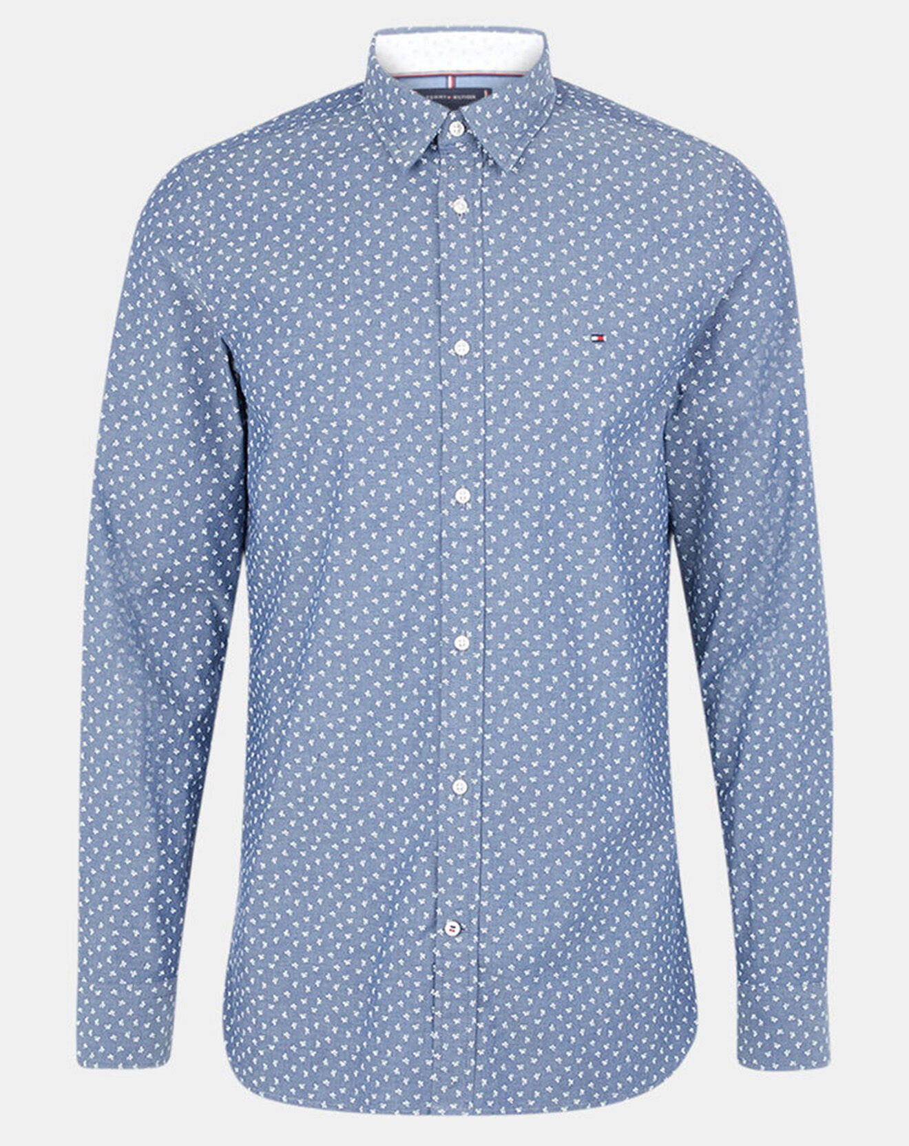 Tommy Hilfiger Chemise Slim Clover imprimé fantaisie bleu/blanc