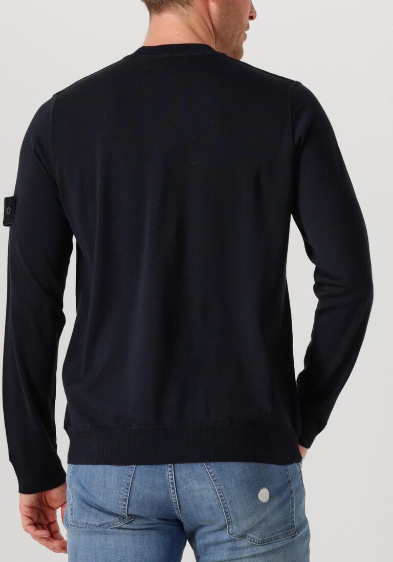 donkerblauwe stone island trui crew neck