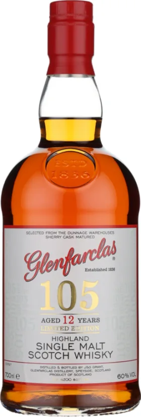 GLENFARCLAS 105 HOURGLASS 12 YEARS SINGLE MALT 70CL