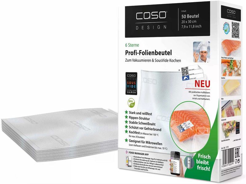 Caso Vakuumierbeutel 50 Stück Profi-Folienbeutel