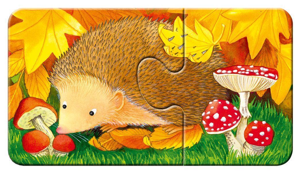 Puzzle Tiere im Garten 9x2-teilig