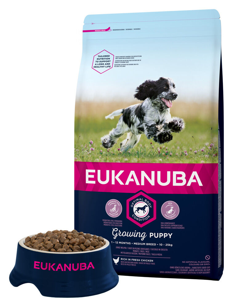 Eukanuba Growing Puppy Medium - Hondenvoer - 3 Kilogram - kip