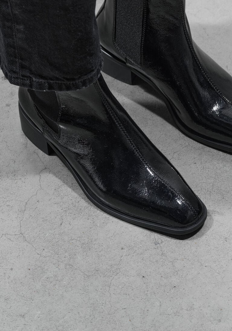 zwarte stefano lauran chelsea boots botin plano