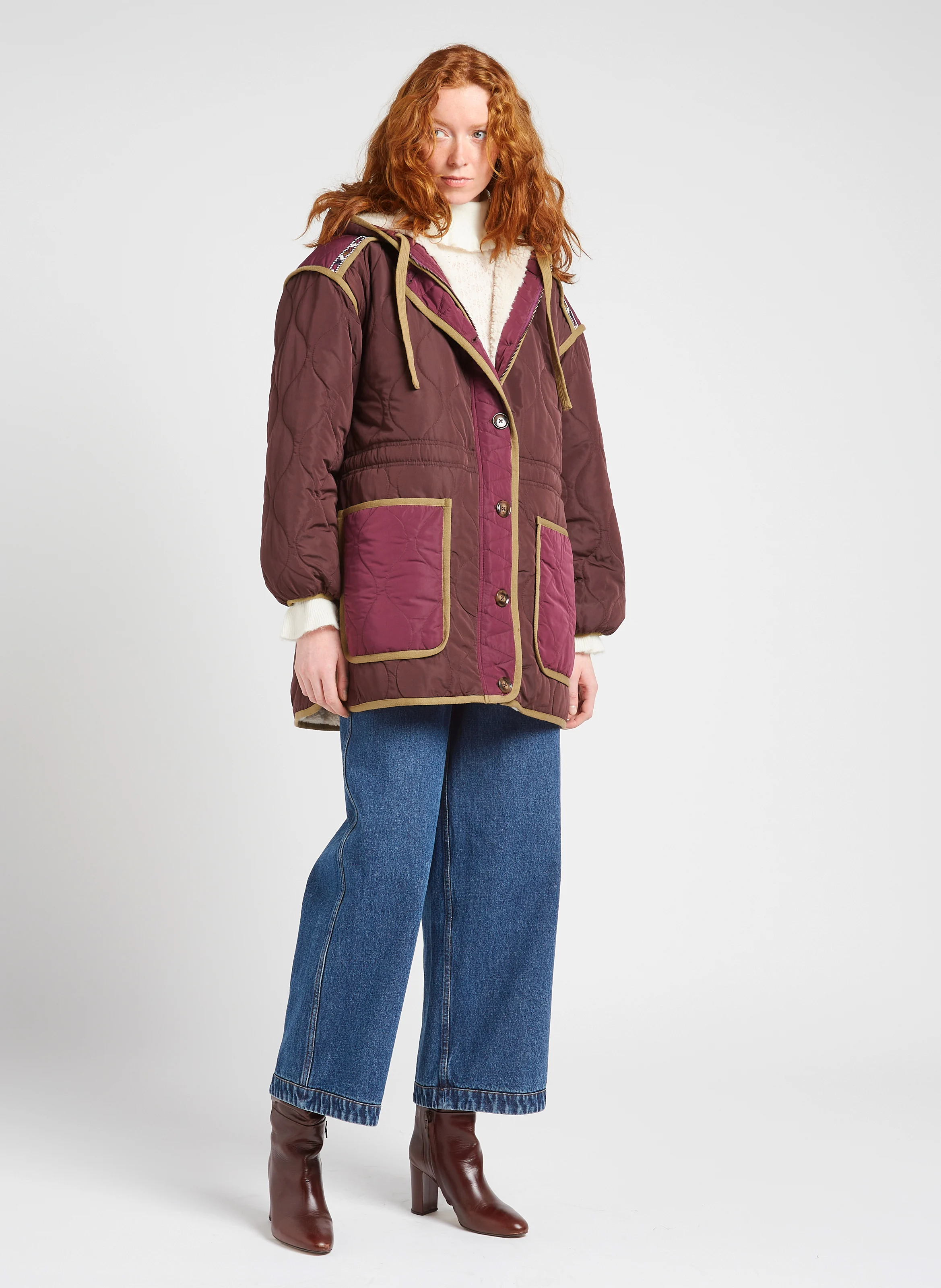 DOILLON - Jean large en coton | Bleu