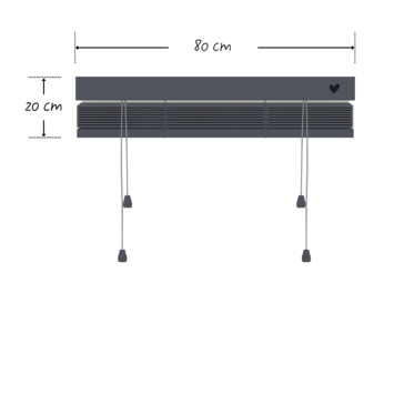 vtwonen houten jaloezie 50 mm basalt (kleurnr. 955) 60x180 cm (bxh)