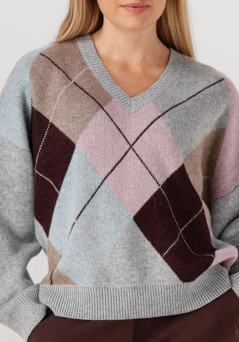 multi co'couture trui maja check v neck