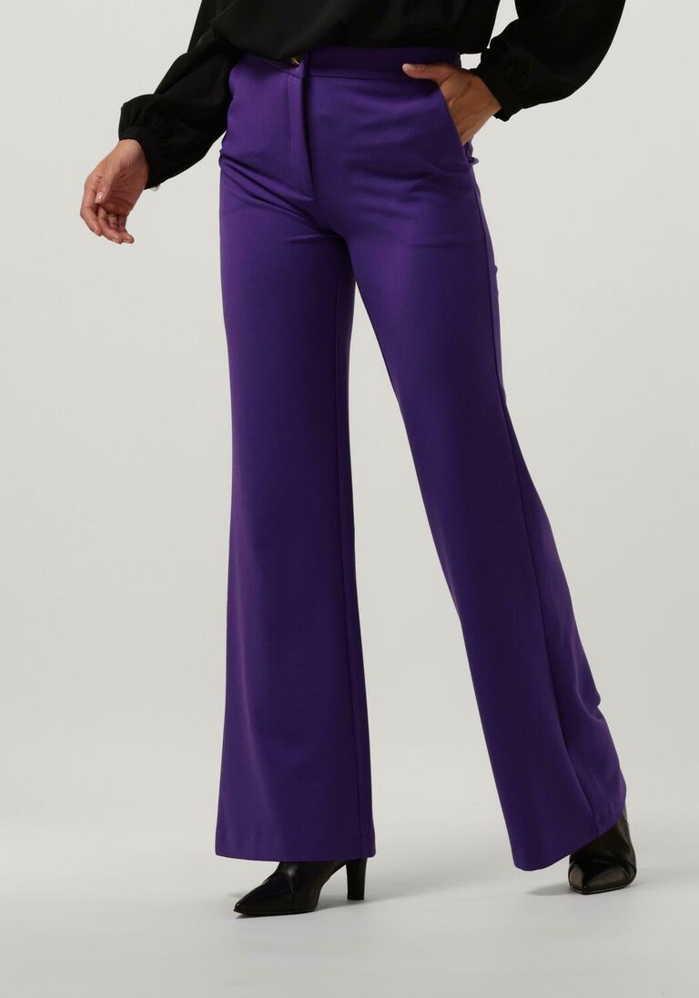 ACCESS paarse access pantalon flare pants with metallic stud d