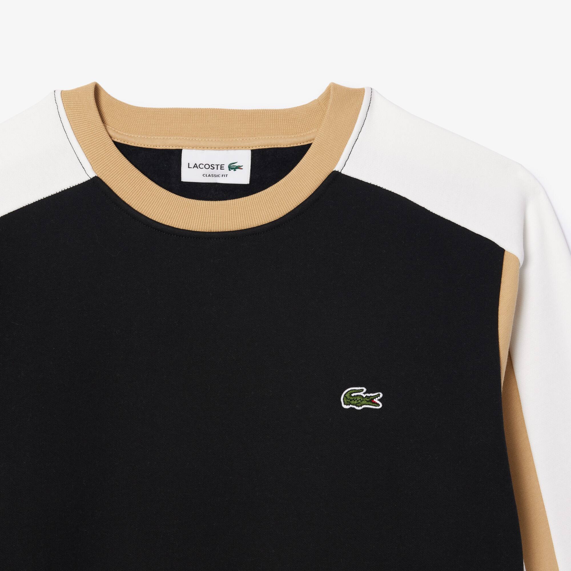 Jogger Sweatshirt aus aufgerautem Fleece mit Colourblock Sweatshirts - Schwarz - Lacoste - Herren