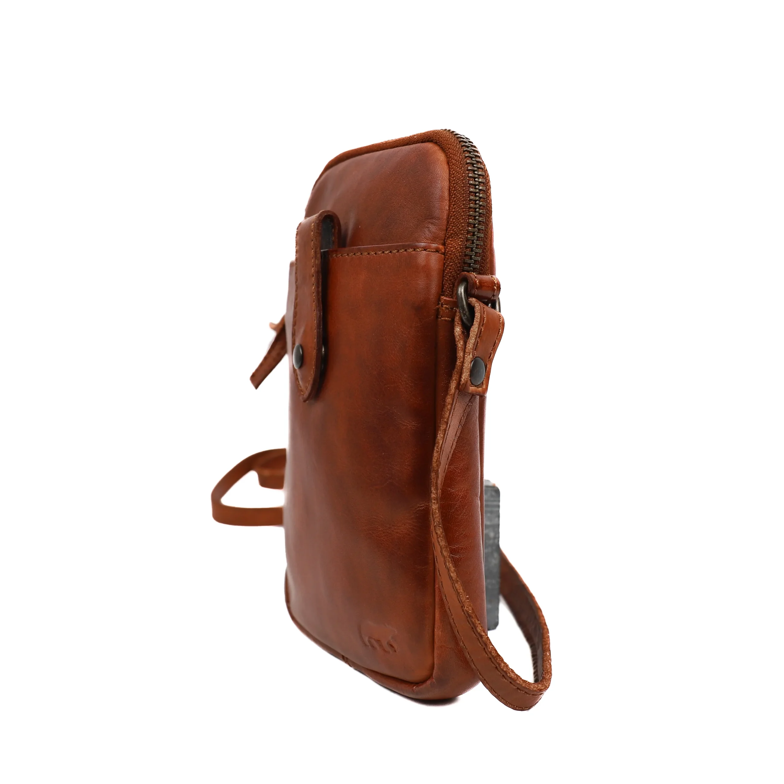 Bear Design Cow Lavato Schoudertas/ Telefoontasje Sev Cognac CL44545