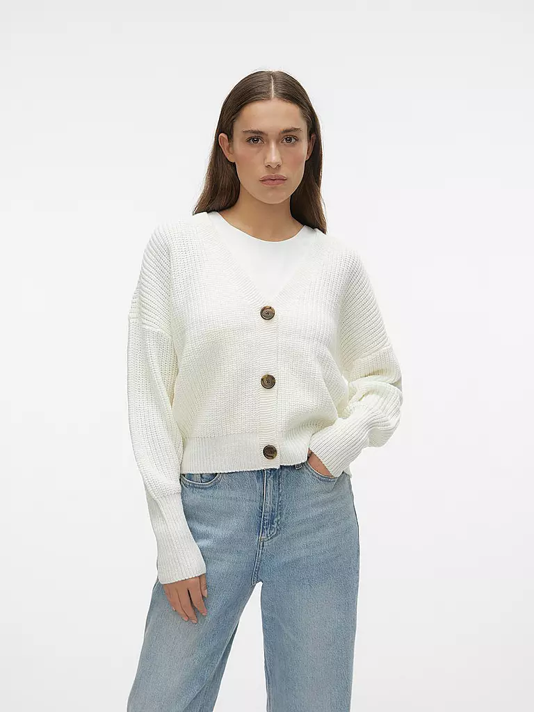 VERO MODA Cardigan VMLEA weiss