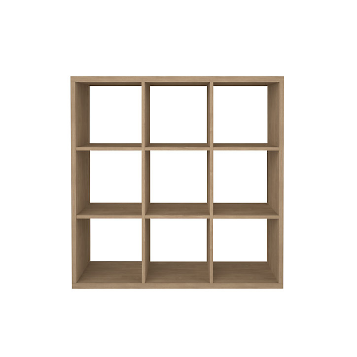 Étagère modulable 9 cubes GoodHome Mixxit effet chêne