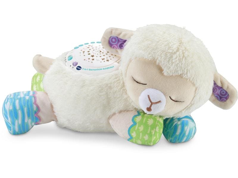 Vtech Nachtlicht 3-in-1 Sternenlicht-Schäfchen -DE- Babyspielzeug zum Schlummern und Spielen