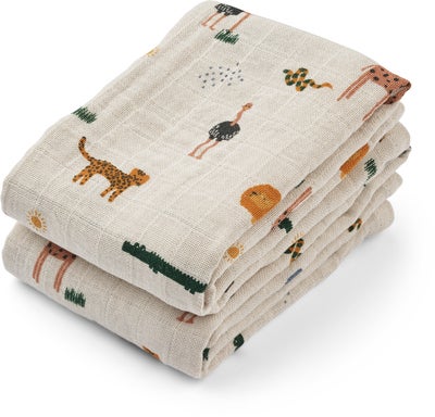 LIEWOOD Lewis Musselinteppe 2-Pack, Safari/Sandy