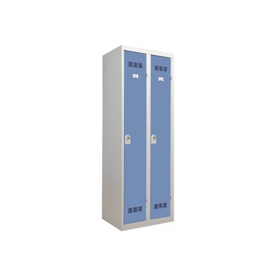 Vestiaire Industrie Propre - 2 portes - 180 x 60 x 50 cm - gris/beu