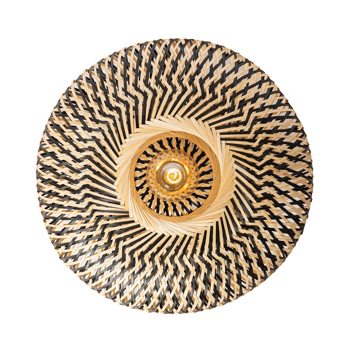 Oosterse plafondlamp zwart bamboe 50 cm - Ostrava