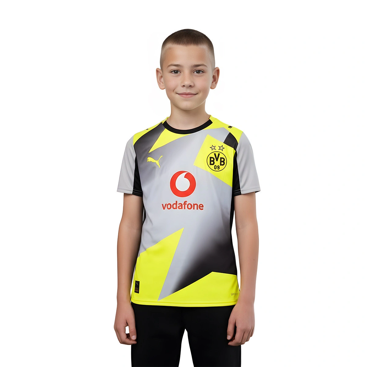 Camisola Puma BVB Borussia Segundo Equipamento 2025-2026 Criança