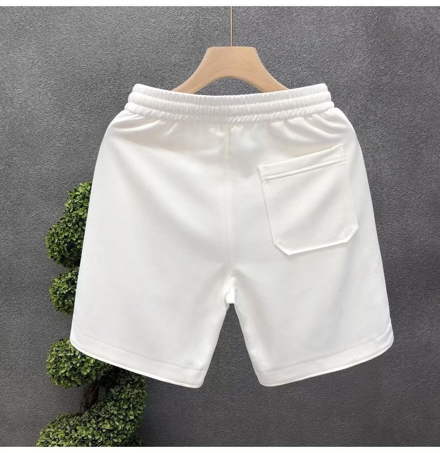 Mokoloko - Sweatshorts met trekkoord en letterprint
