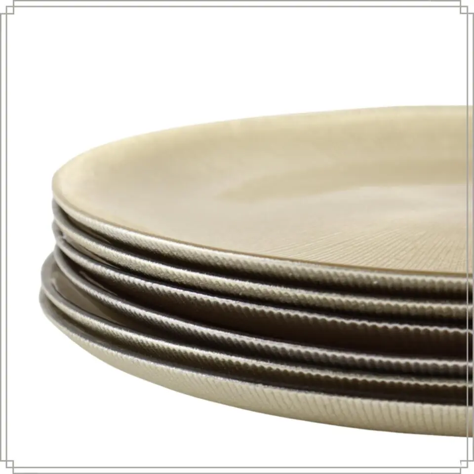 OTIX Dinerborden Bordenset 6 Persoons Goud Onderborden Kerst 27cm