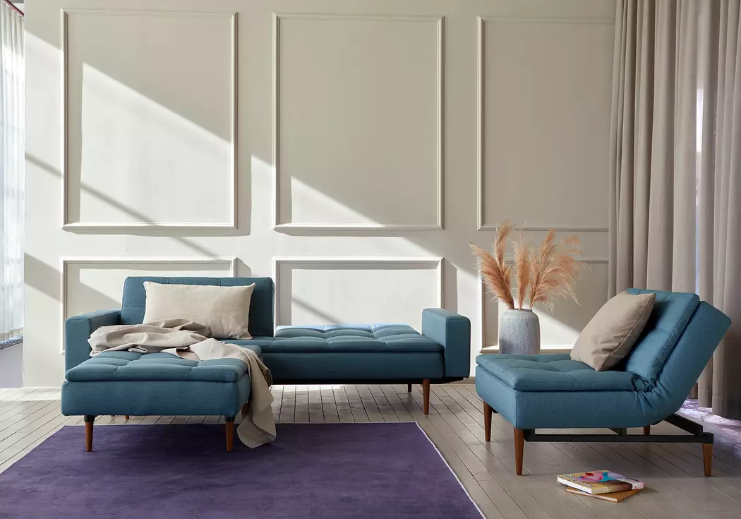 Schlafsofa mit Armlehnen Dublexo Styletto dunkel