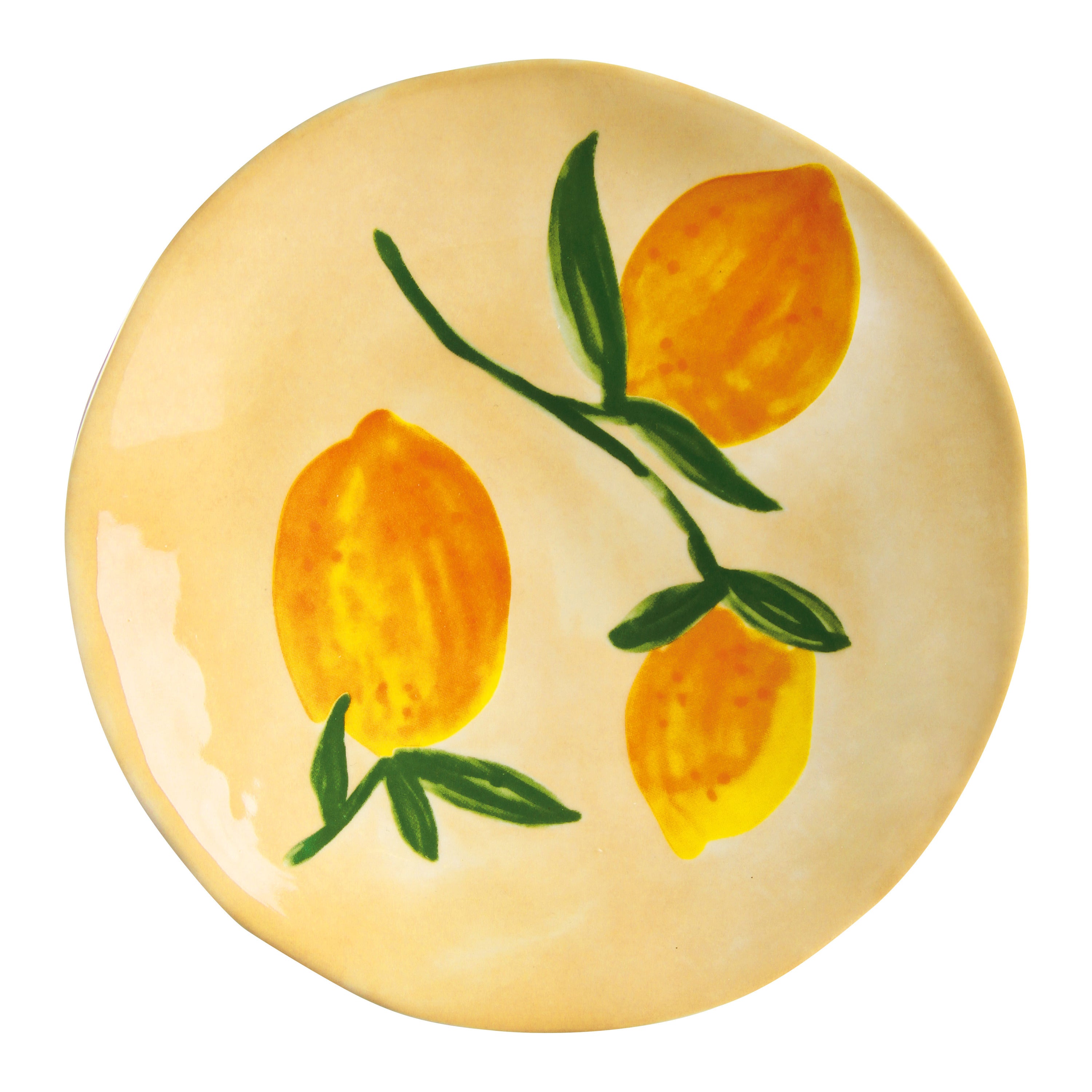 &k amsterdam Lemon Full Colour Bord Ã 16 cm - Set van 4