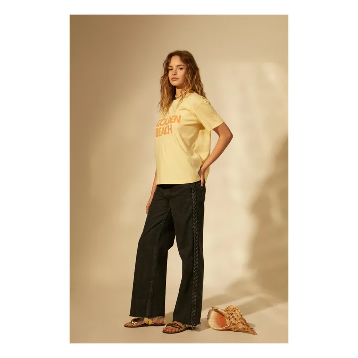 Tressé T-shirt Tolden Coton Bio | Jaune