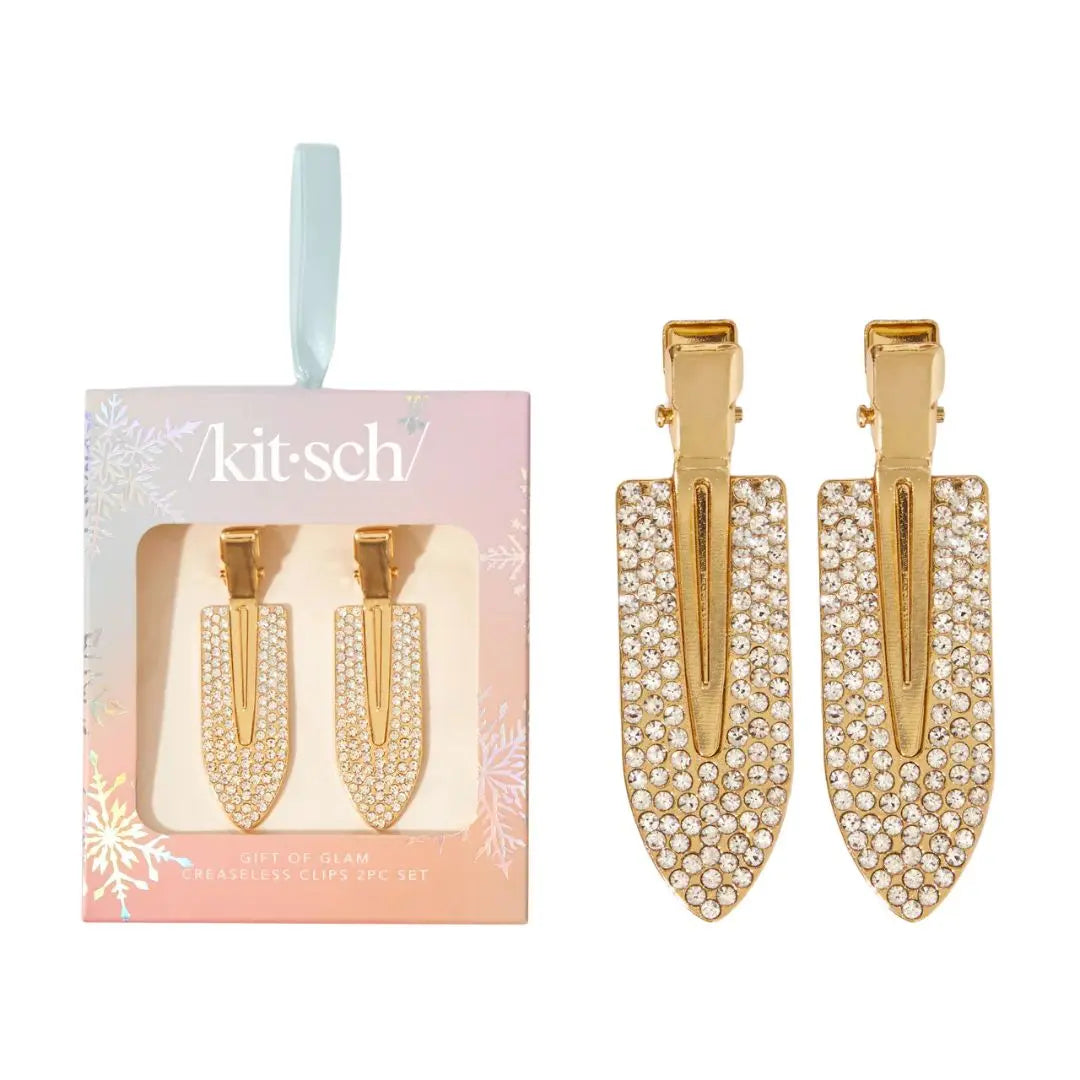Gift of Glam Creaseless Clips 2 Piece Set Rhinestone